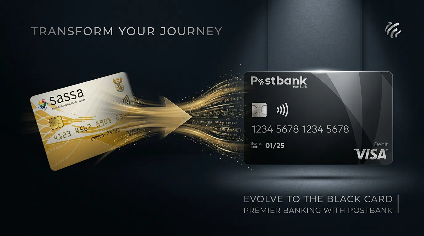 SASSA Gold Card to Postbank Black Card